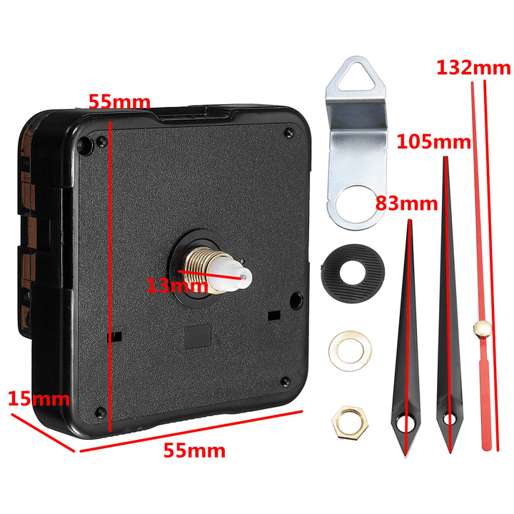 13Mm DIY Wall Quartz Silent Clock Movement Mechanism Module DIY Kit Hour Minute Second