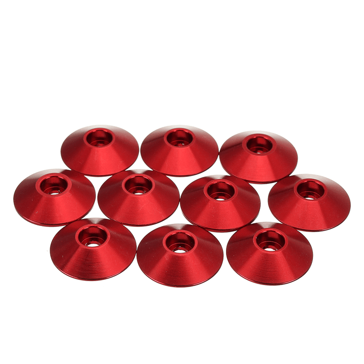 Suleve‚Ñ¢ M3AN10 10Pcs M3 Cap Head Screw Cup Washer Extra Large Gasket Aluminum Alloy Multicolor - MRSLM