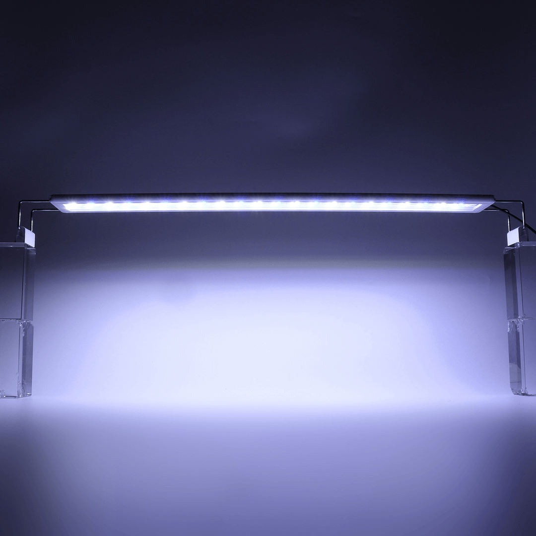 16W LED Fish Tank Light 60CM Aquarium Bracket Clip Light Aquarium Lighting Extendable Aquatic Plant Light for 60-80Cm Fish Tank