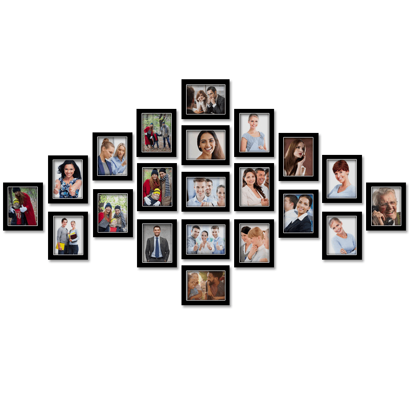 21Pcs Creative Cardboard 7 Inch Photo Wall DIY Combination Photo Frame - MRSLM