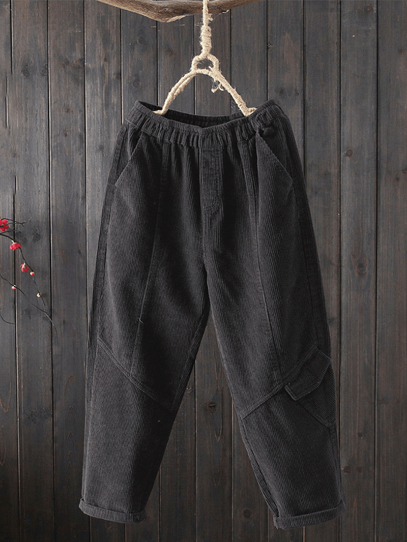 Women Casual Corduroy Pants