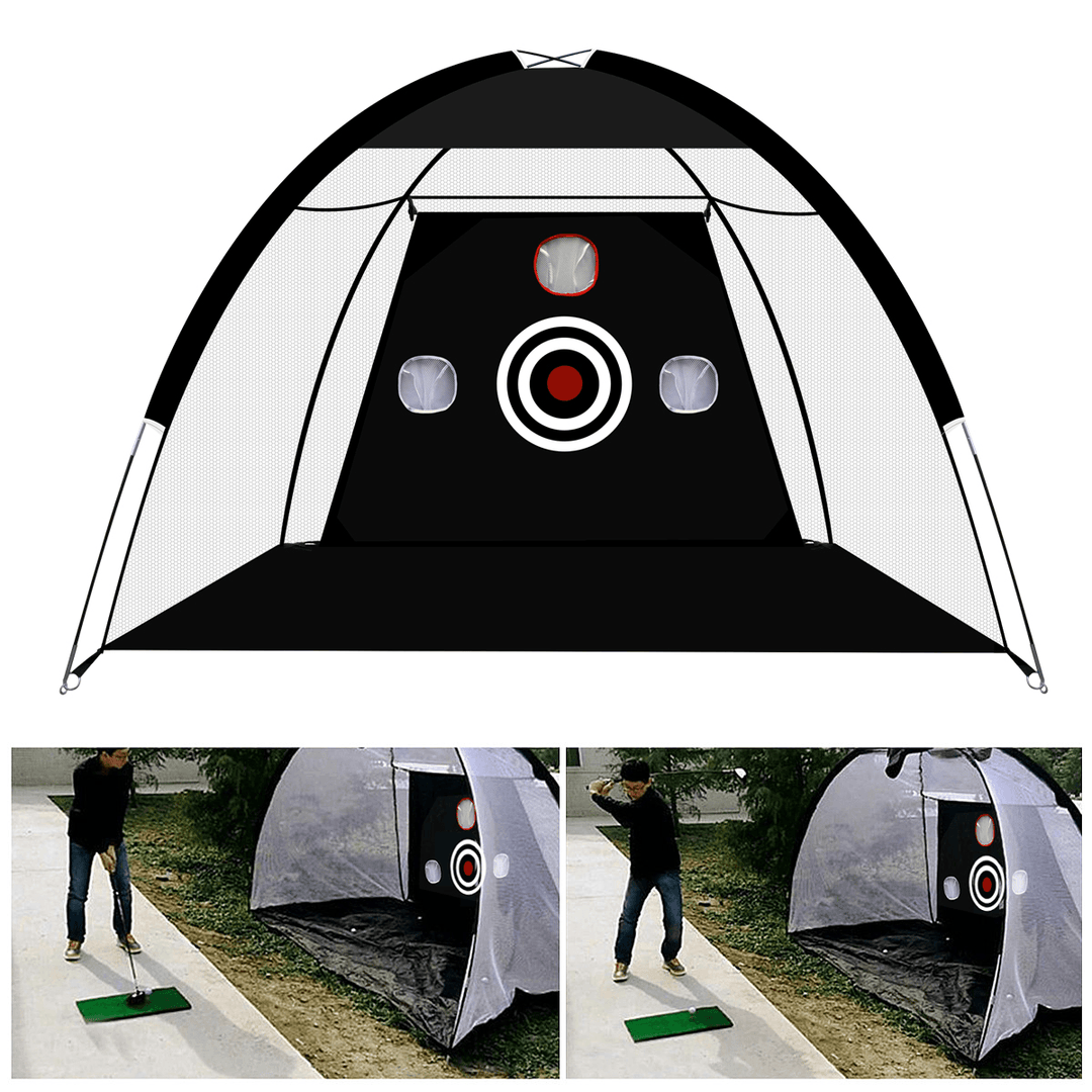 3M Adults Kids Folding Portable Golf Training Aids Cage Tent Net Mat Tee Outdoor Trip Indoor Golf Clubs Putter Swing Trainer