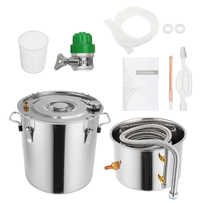 3GAL/5GAL/8GAL Water Distiller Alcohol Distiller Stainless Boiler Liquid Making Equipment Kit