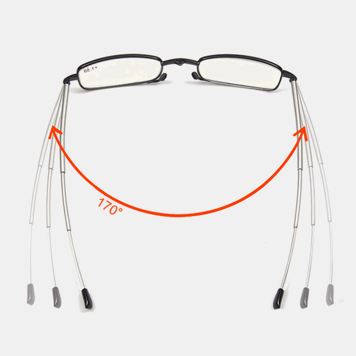 Unisex Anti-Blue Light Foldable Portable Telescopic Stretch Frame Parent Gift Reading Glasses Presbyopic Glasses