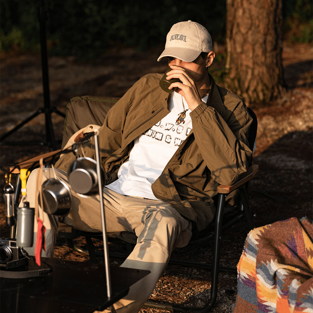 Men'S Long Sleeve T-Shirt with Three Needles Print