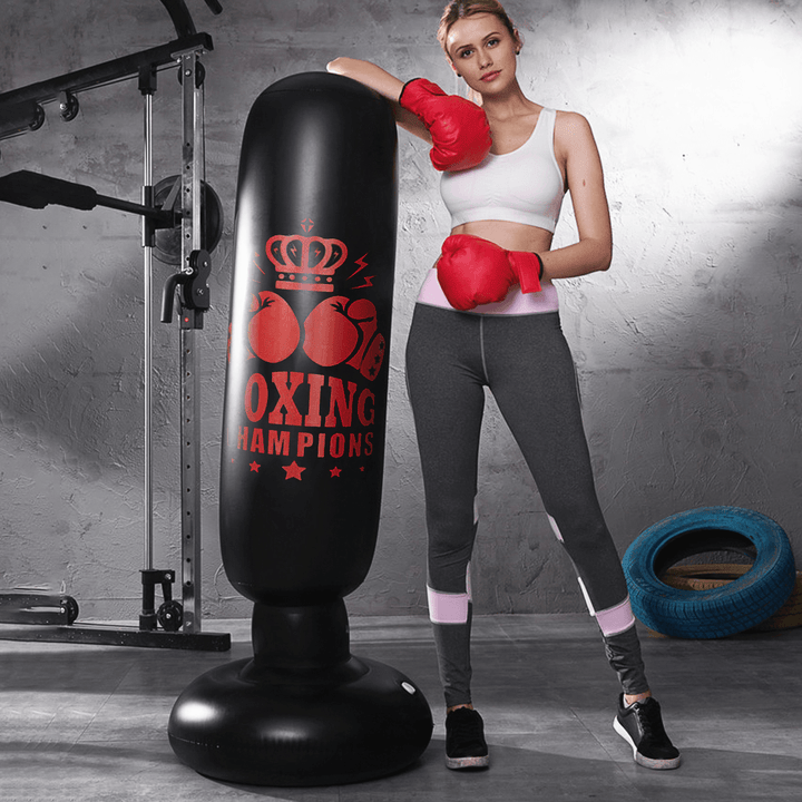 1.6M Free Standing Inflatable Boxing Punch Bag Boxing Kick Training Home Gym Fitness Tools for Adults Kids