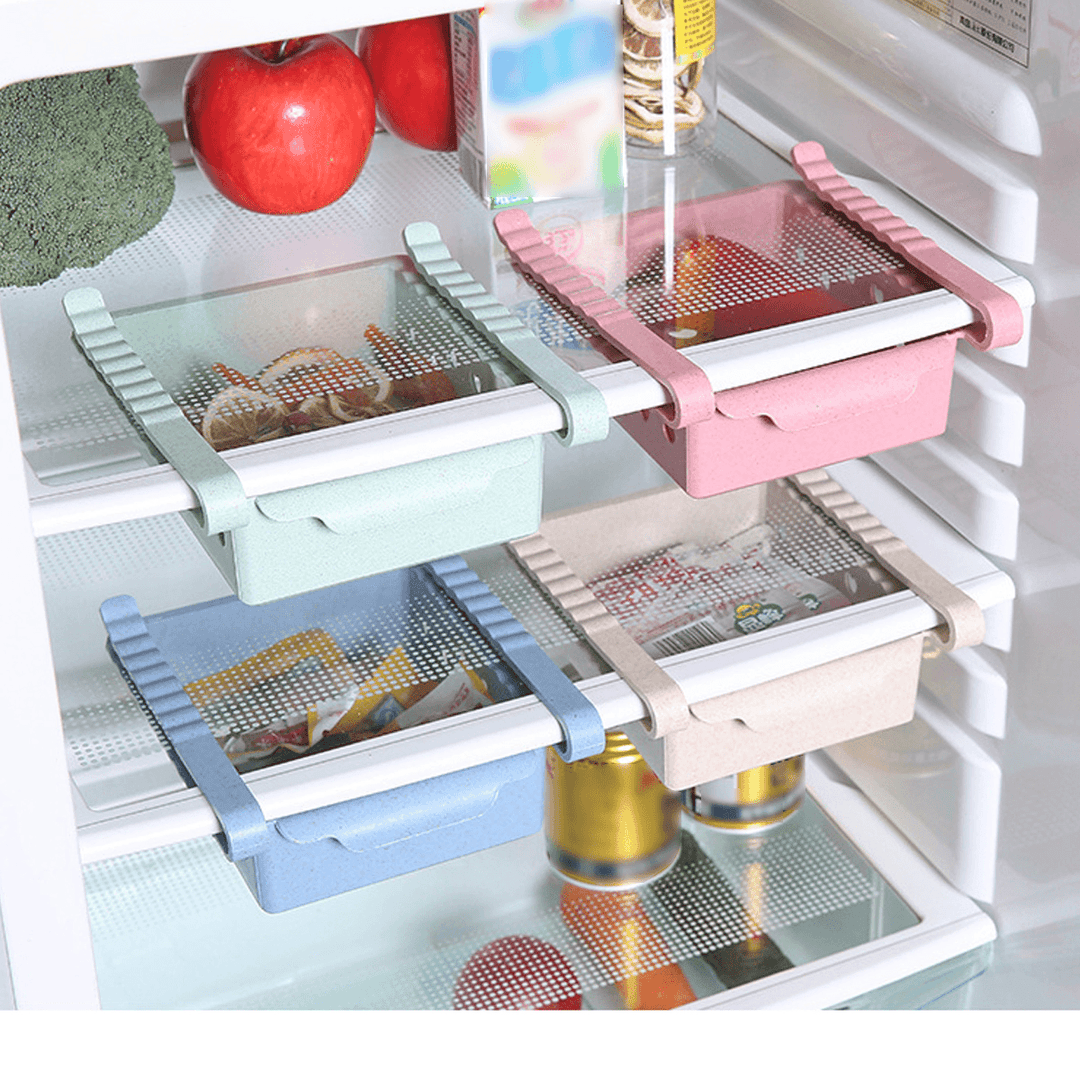 2L Refrigerator Storage Rack Food Organizer Shelf Box Pull-Out Drawer Holder Camping Picnic