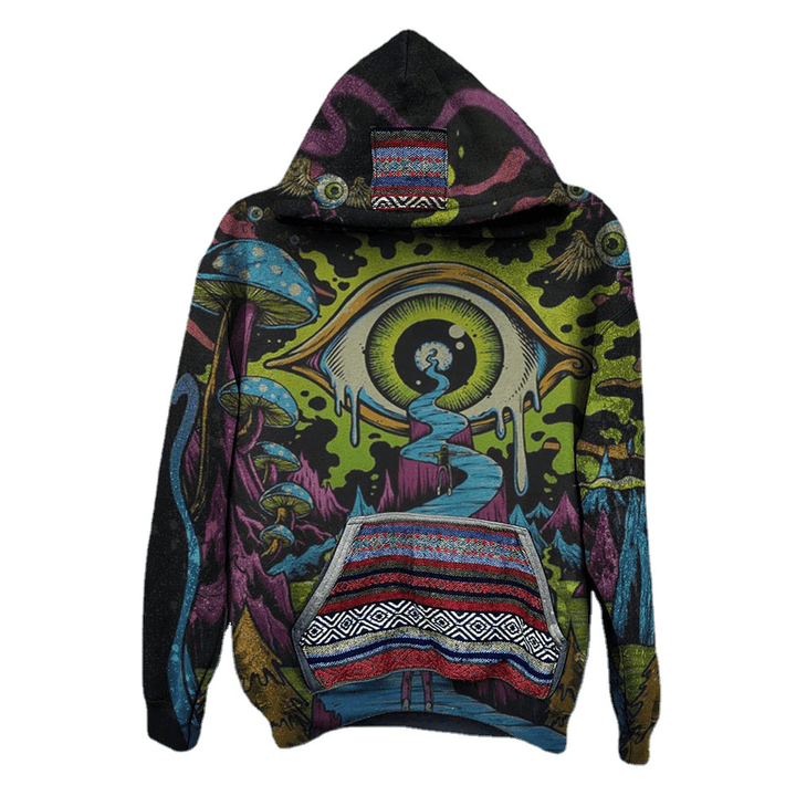 Men's Casual Hooded Pullover with Youth Pattern Sweater Design