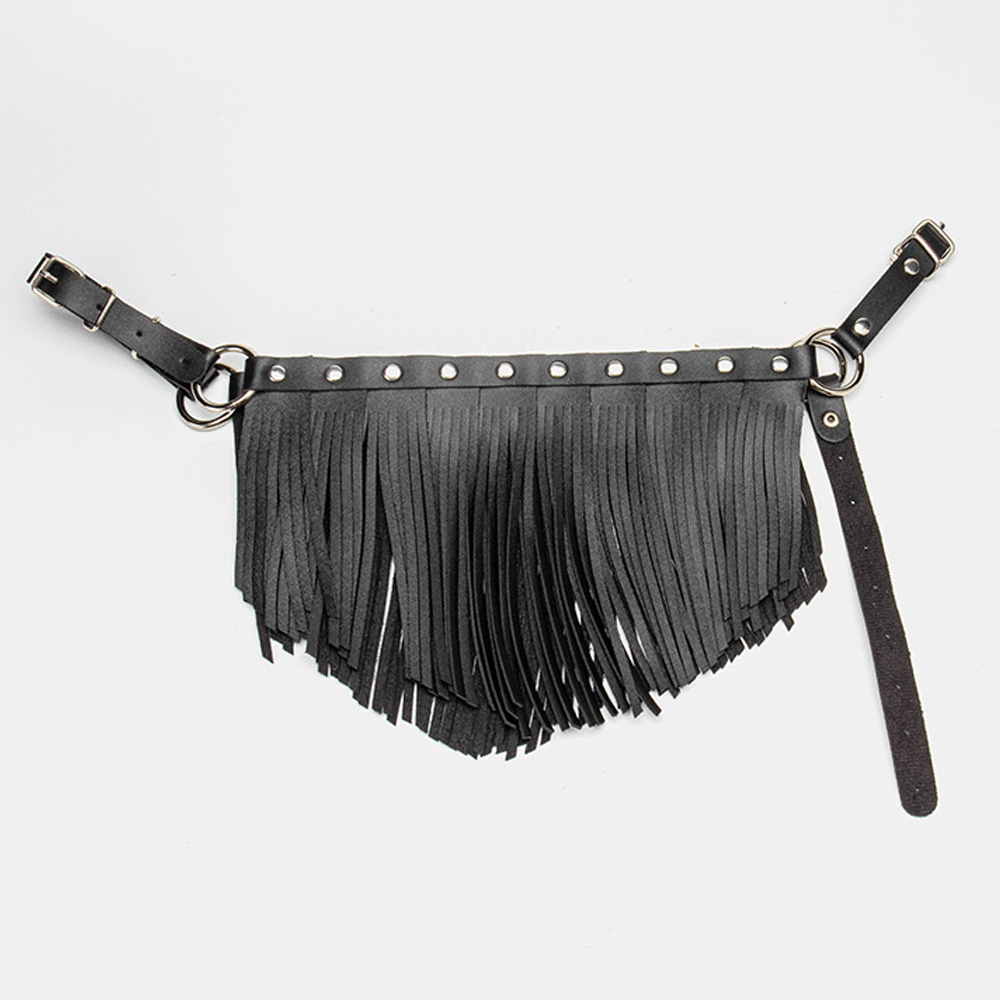 Women PU Irregular Tassels Pin Buckle Decorative All-Match Belt - MRSLM