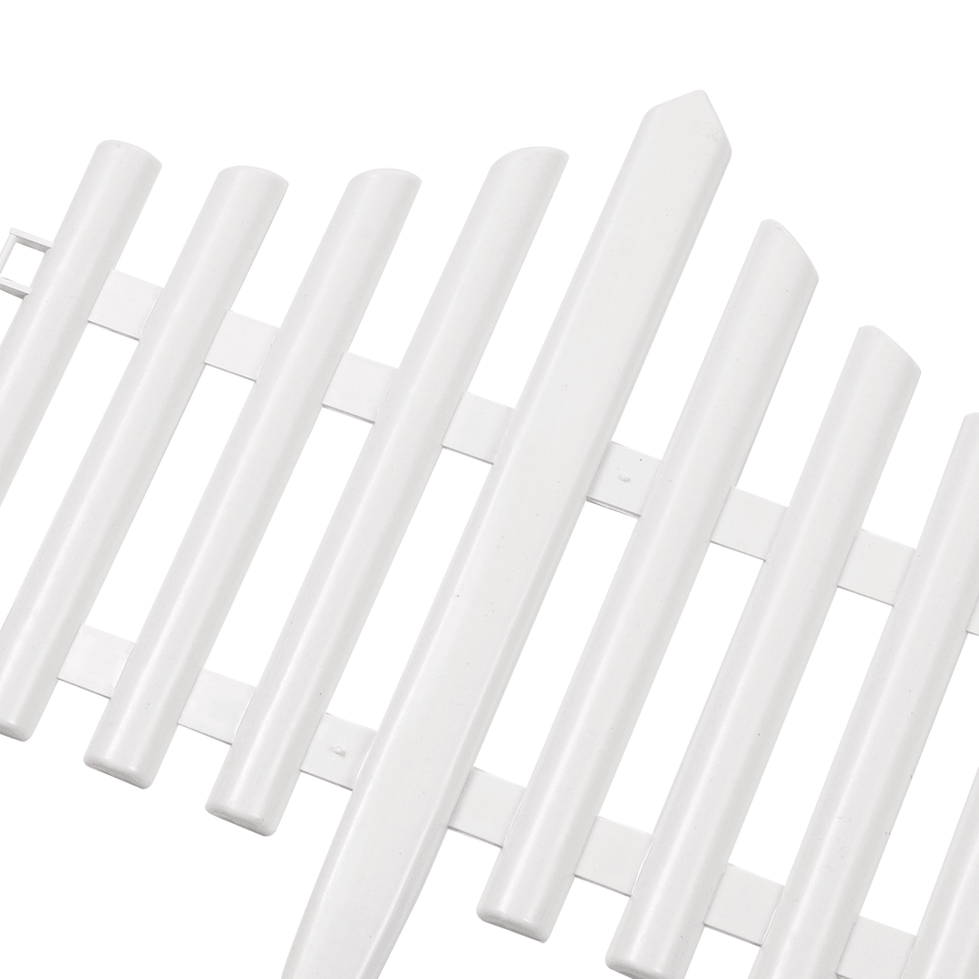 6PCS PVC Plastic White Fence Courtyard Indoor European Style for Garden Vegetable Driveway