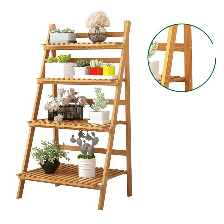 Plant Shelves Flower Stand Floor Living Room Multi-Layer Rackbalcony Folding Green Hanging Orchid Pot Plant Stand - MRSLM