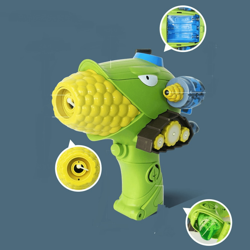 Corn Cannon Handheld Bubble Machine Electric Sound and Light Children'S Toy