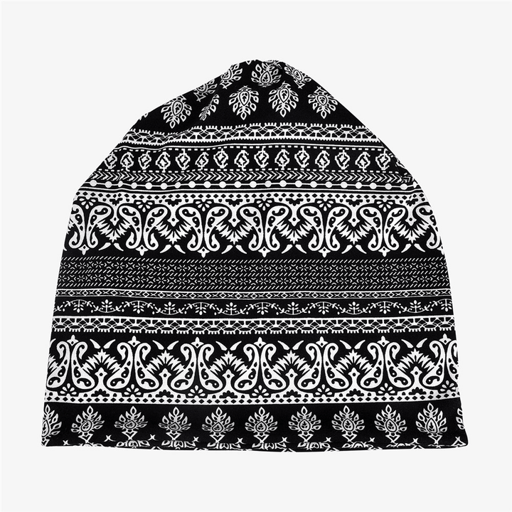 Ethnic Printting Beanie Hats Scarf Cotton Double Use Turban