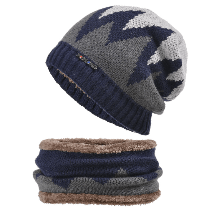 Men'S Winter Flame Knitted Wool Hat Fashion All-Match