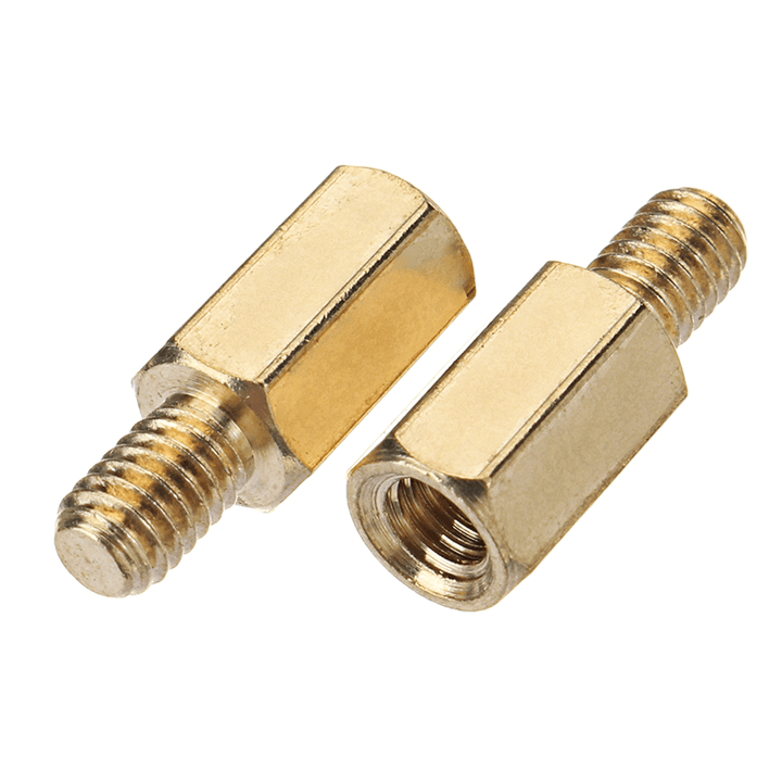 Suleve‚Ñ¢ M4BH1 100Pcs M4 Male-Female Brass Hex Standoffs Support Spacer Pillar Screw for PCB Board