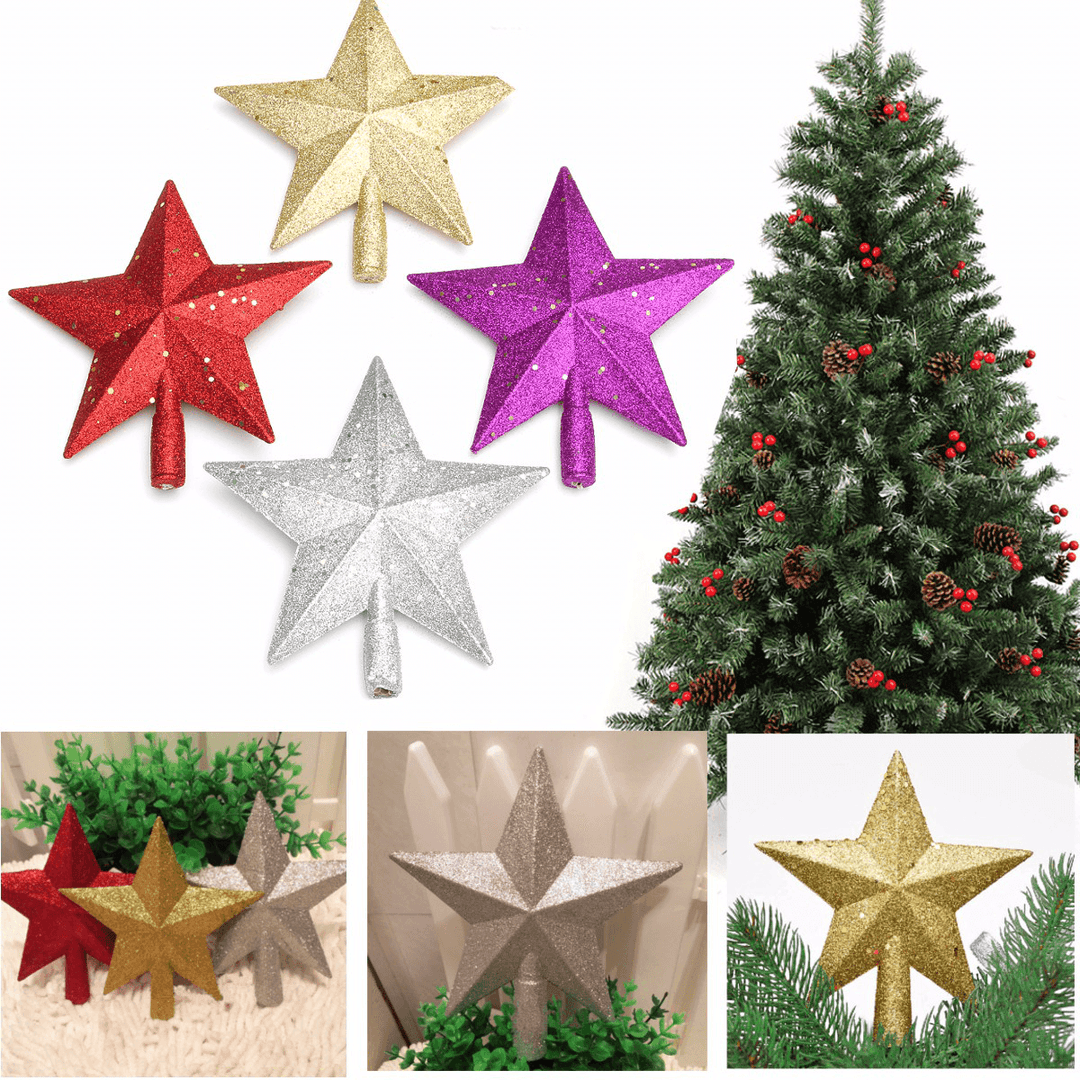 3D Shinny Glitter Star Christmas Tree Topper Xmas Decoration - MRSLM