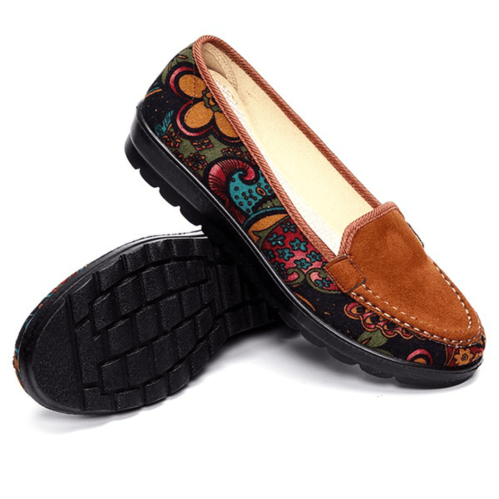 Big Size Women Casual Flat Loafers Slip-On Breathable Shoes Soft Sole Shoes