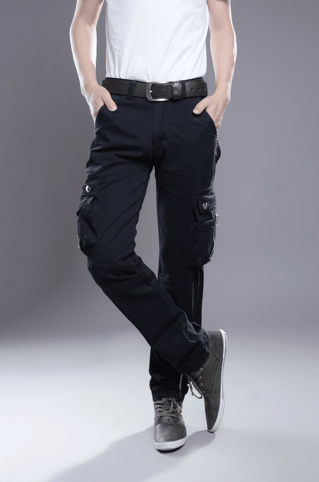 Spring and Autumn Foreign Trade Men'S Workwear Pure Cotton New Casual Pants Men'S Multi-Pocket Workwear Pants Sports Cross-Border Communication