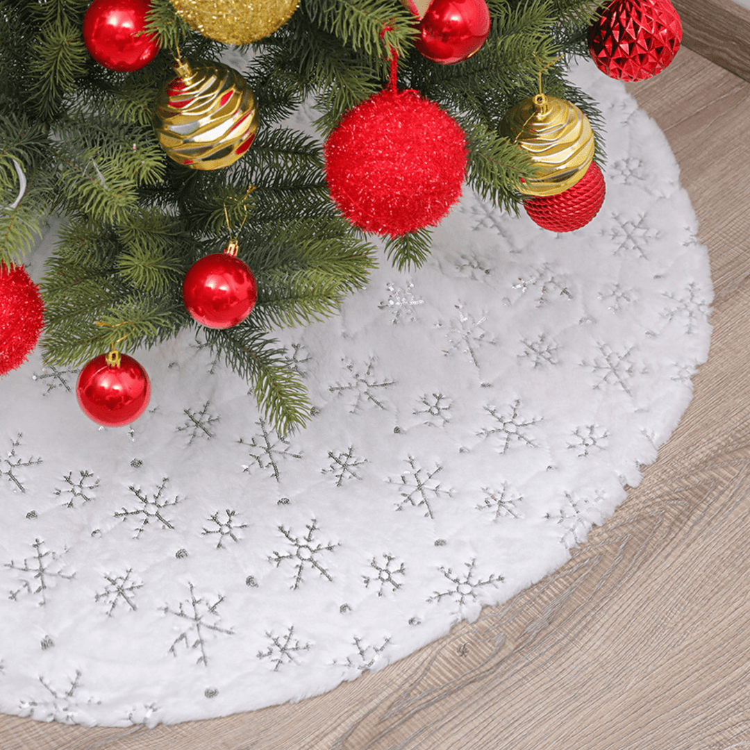 90/120Cm Christmas Tree Skirt Tree Skirt Mat under the Tree Christmas Decorations for Home Snowflake 2020 Christmas Tree Foot Carpet