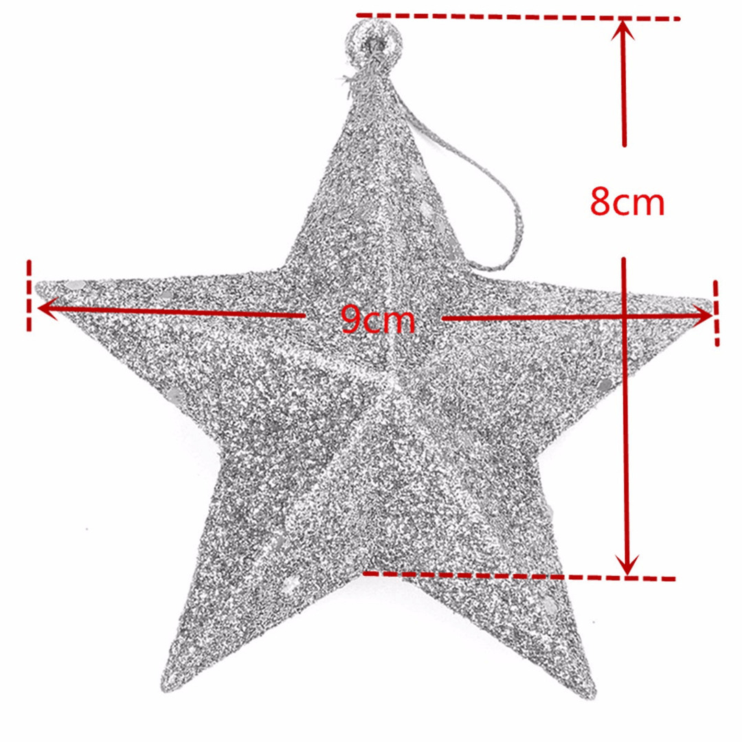 3D Shinny Glitter Star Christmas Tree Topper Xmas Decoration