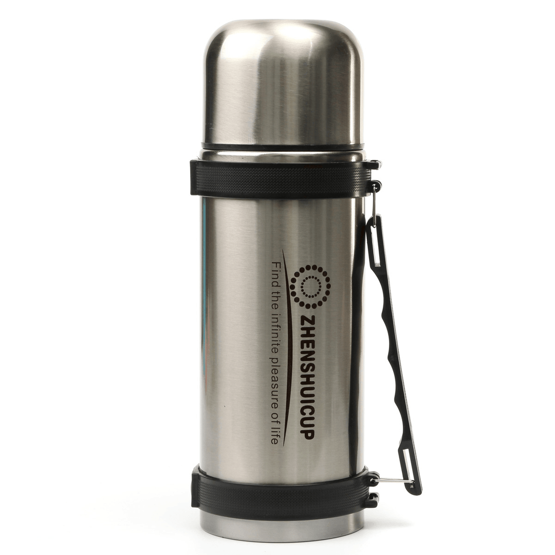 1.2L Large Outdoor Stainless Steel Travel Mug Thermos Vacuum Flask Bottle with Cup Bottles - MRSLM