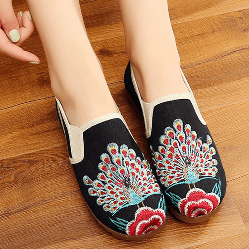 Women Loafers Flower Slip on Comfy Flat Casual Shoes