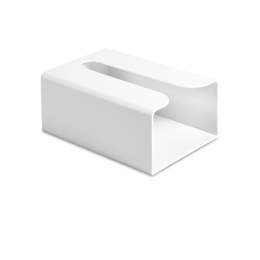 Japanese Style Portable Traceless Toilet Paper Holder Household Tissue Box Plastic Toilet Towel Holder-White - MRSLM