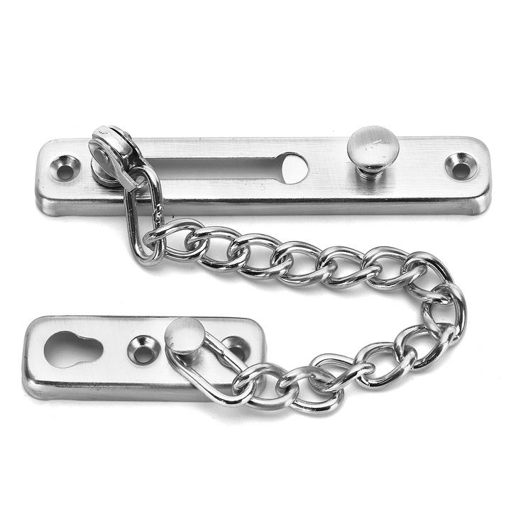 Stainless Steel Strong Security Door Chain Solid Home Safety Guard Lock Catch