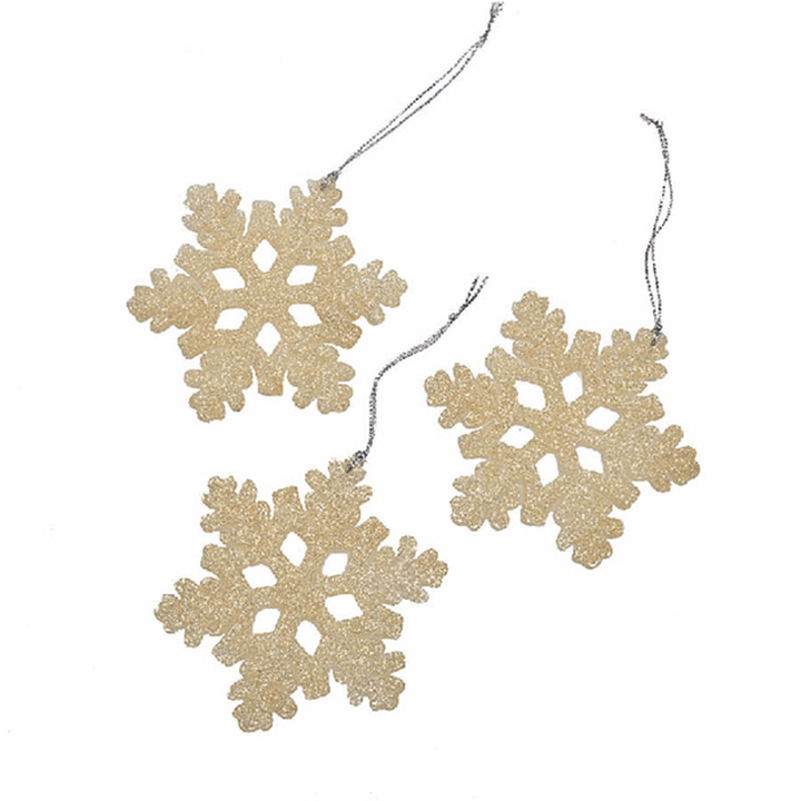 3Pcs Christmas Snowflake Hanging Pendant Christmas Tree Xmas Party Decoration Ornaments