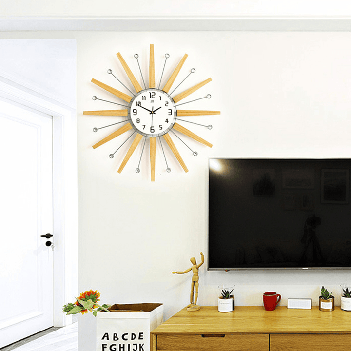 65*65Cm Clear Wide Large Density Board Wall Clock with 3D Butterfly Stickers