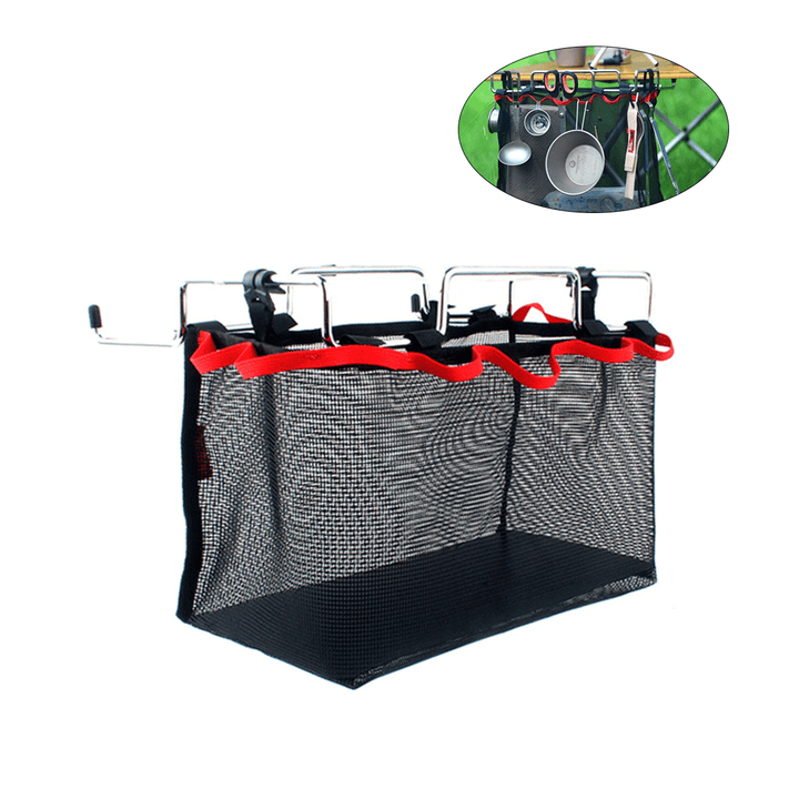 Campleader Outdoor Picnic Camping Storage Net Bag Stuff Storage Mesh Pack Kitchen Portable Folding Table Hanging Net