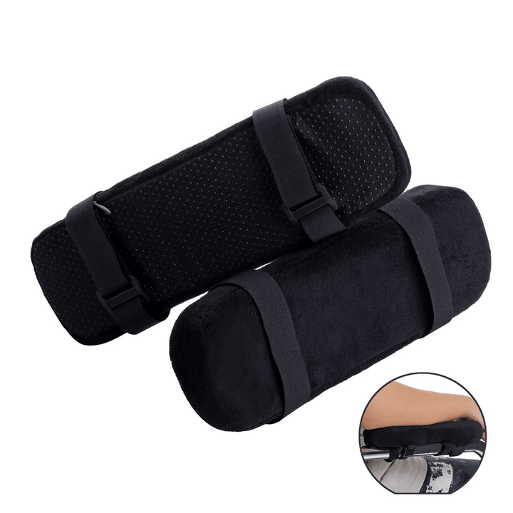 2Pcs Chair Armrest Pad Ultra-Soft Memory Foam Elbow Pillow Support Universal Fit for Home or Office Chair for Elbow Relief