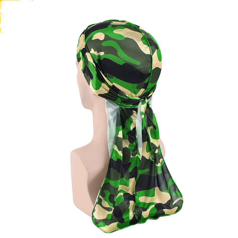 Faux Silk Camouflage Bandage Pirate Hat