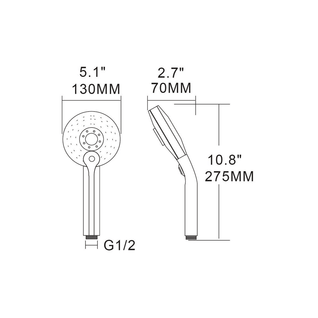 3 Color LED Shower Head Digital LCD Display Temperature Control Shower Head