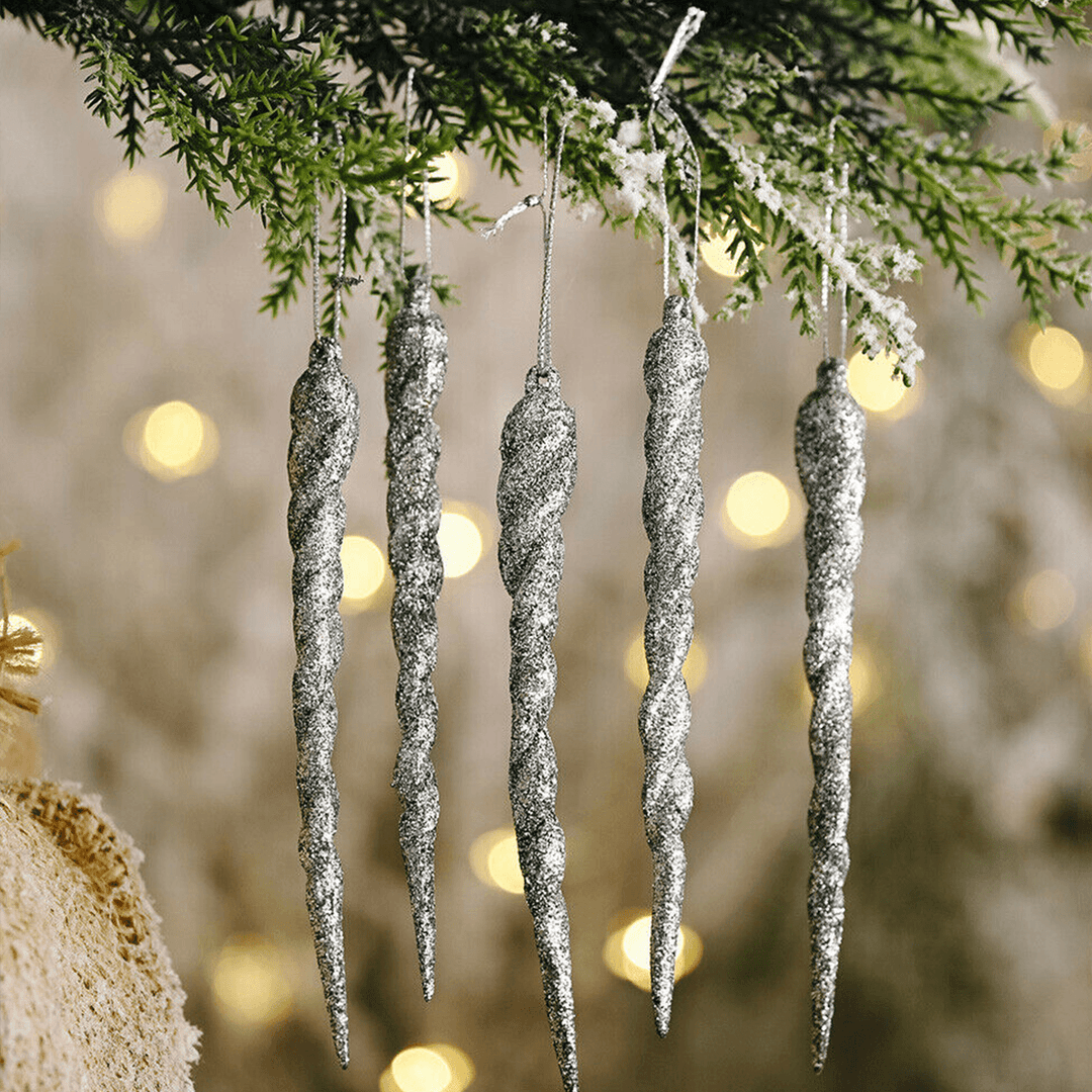 2020 Christmas Tree Ornament Simulation Ice Christmas Tree Hanging Decoration Icicle Prop for DIY New Year Party Xmas Home Decor