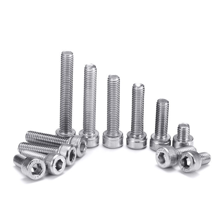 120Pcs M5 304 Stainless Steel Hex Socket Cap Head Screw Bolts Assortment Set