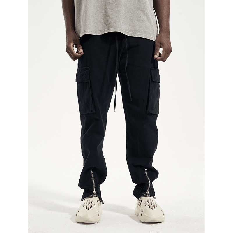 Casual Men'S Zipper Buckle Cargo Trousers