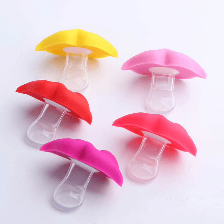 Lips Kiss Shape Baby Pacifier Food Grade Silicone Soother Teether Orthodontic Dummy Baby Nipple