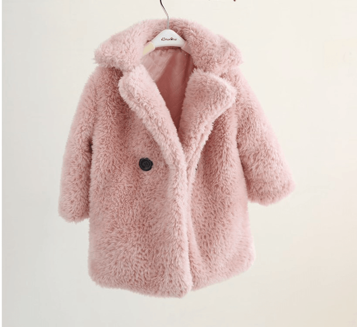 Big Kids Fur Coat Imitation in Autumn and Winter Coat