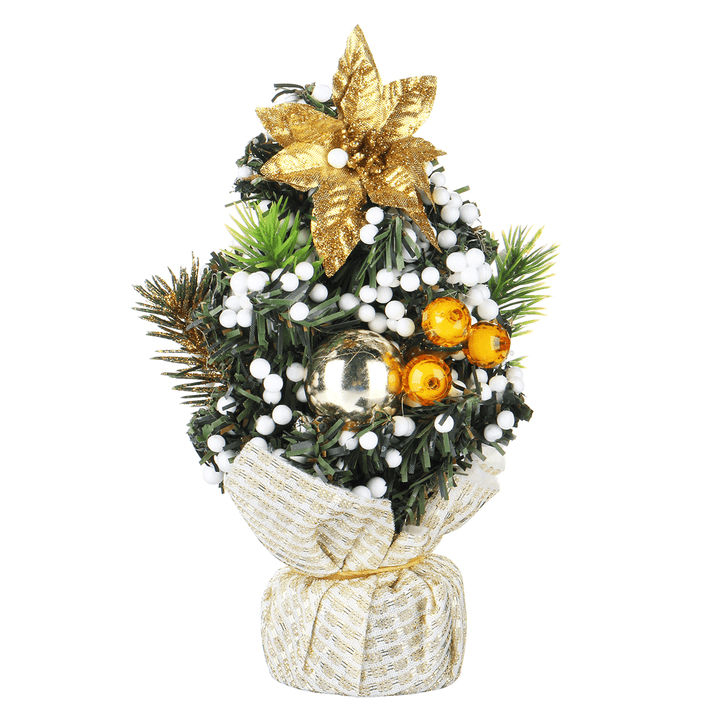 20CM Mini Christmas Tree Flower Table Decor Festival Party Ornaments Xmas Gift Decorations