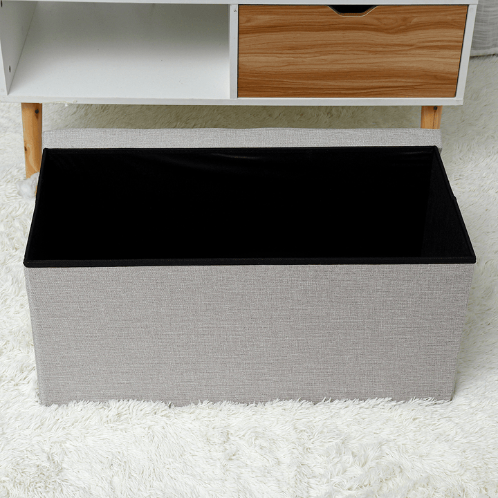 Linen Storage Ottoman Foldaway Seat Stool Bench Chest Toy Box Pouffe Bench