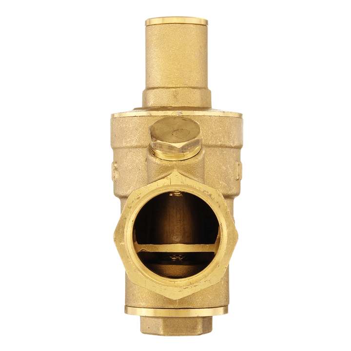 DN20 3/4" Adjustable Brass Water Pressure Regulator Reducer with Gauge Meter