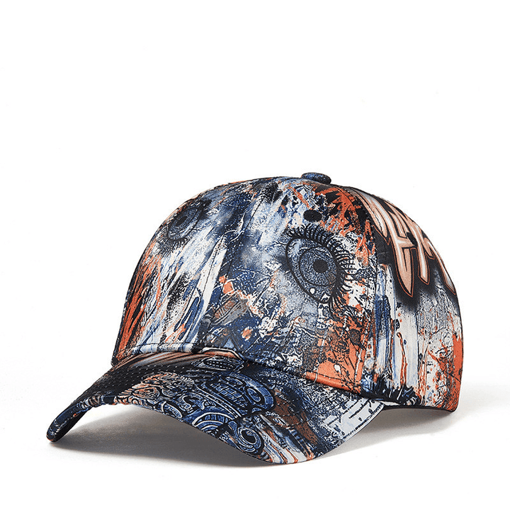 Men'S Outdoor Shading Street Personality Graffiti Hat