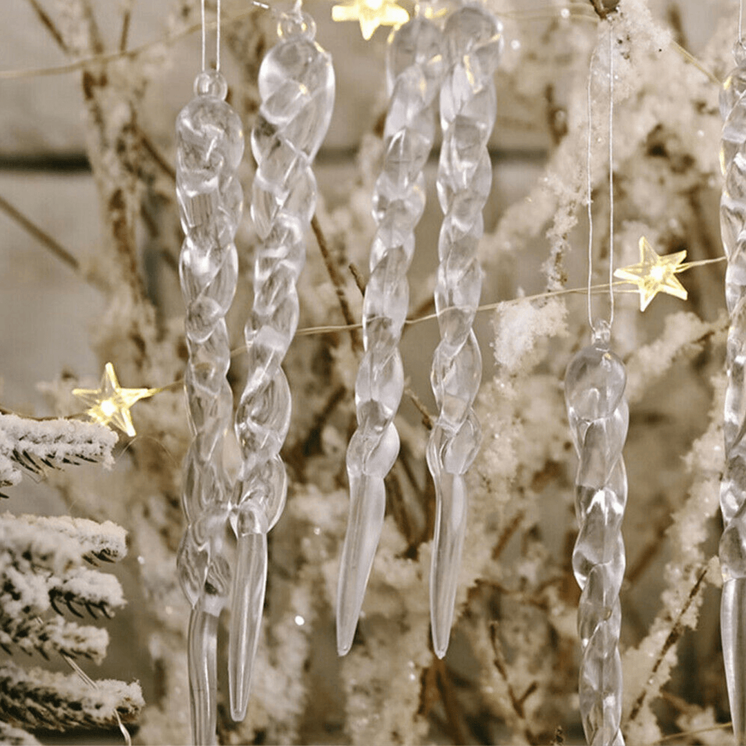 2020 Christmas Tree Ornament Simulation Ice Christmas Tree Hanging Decoration Icicle Prop for DIY New Year Party Xmas Home Decor