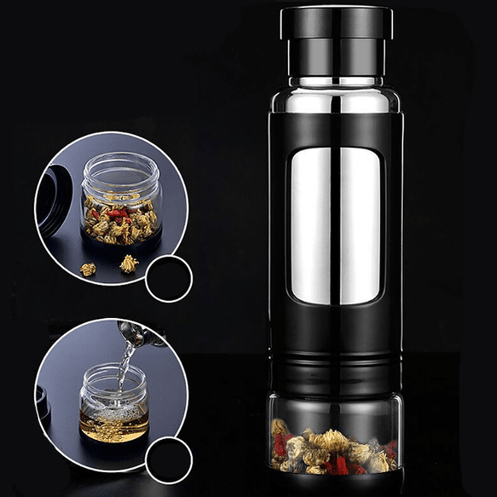 Ipree¬Æ 600Ml Thermos Water Bottle Outdoor Camping Sport Vacuum Cup Stainless Steel Portable Two Layer Insulation Bottle