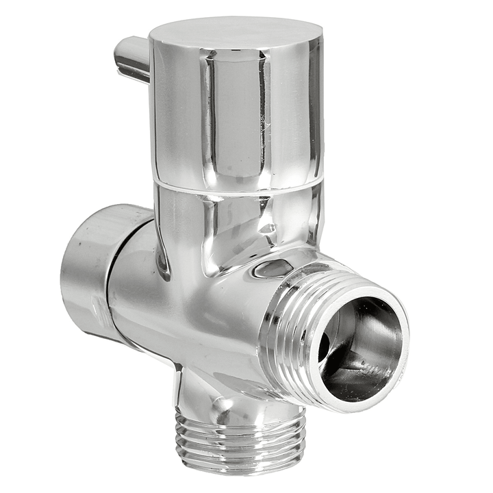 Brass 3 Ways T-Adapter Diverter Valve Water Pipe Switching Valve Faucet Accessory