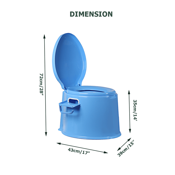 Portable Large Potty Commode Mobile Toilet Detachable Stool for the Elderly and Gravida