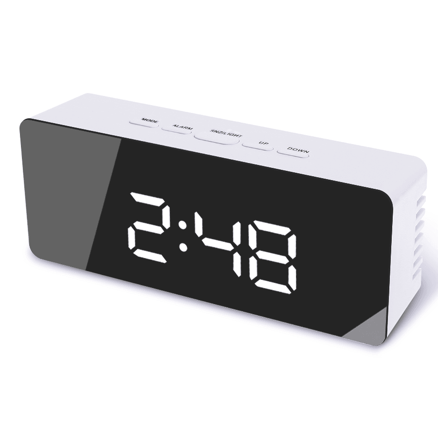 [2019 Third Digoo Carnival] Digoo DG-DM1 Wireless USB Mirror LED Digital Therometer Temperature Night Mode Black Alarm Clock