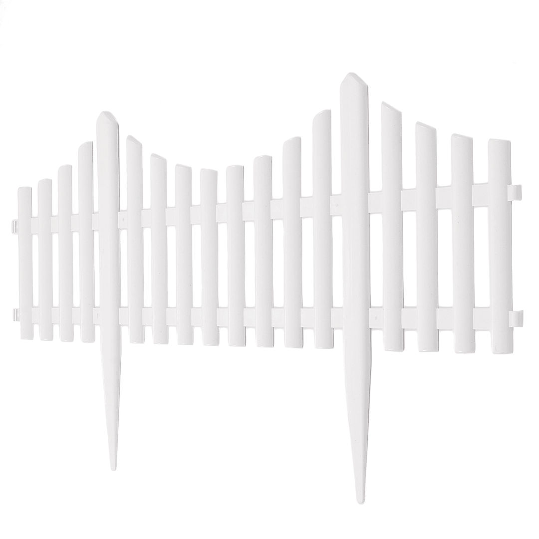 6PCS PVC Plastic White Fence Courtyard Indoor European Style for Garden Vegetable Driveway