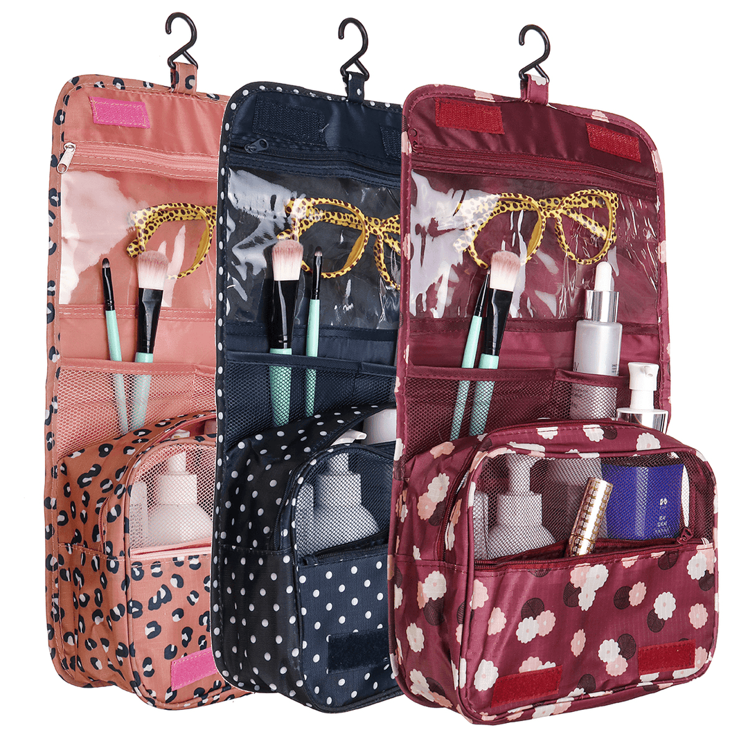 Travel Cosmetic Storage Makeup Bag Folding Hanging Wash Organizer Pouch Toiletry